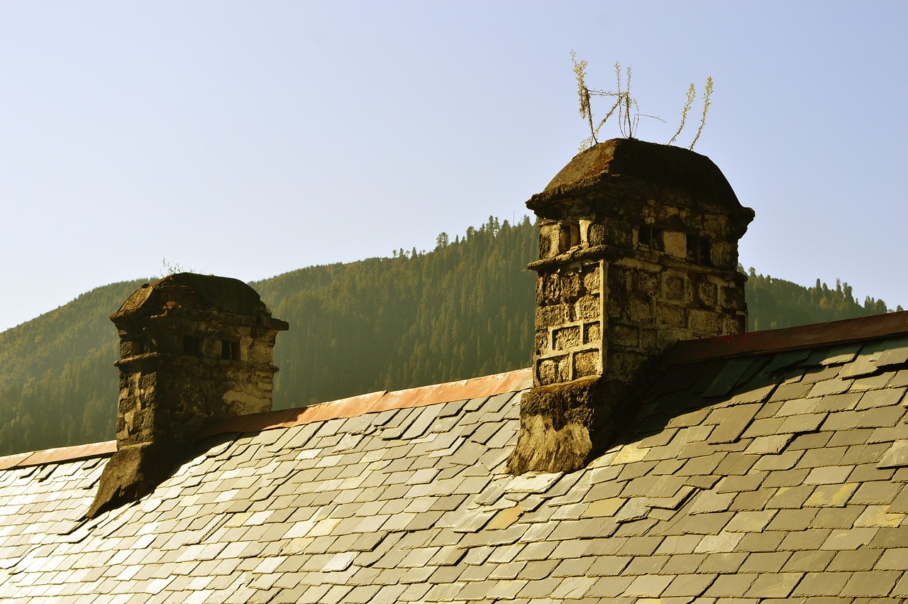 chimney  roof  hill free photo