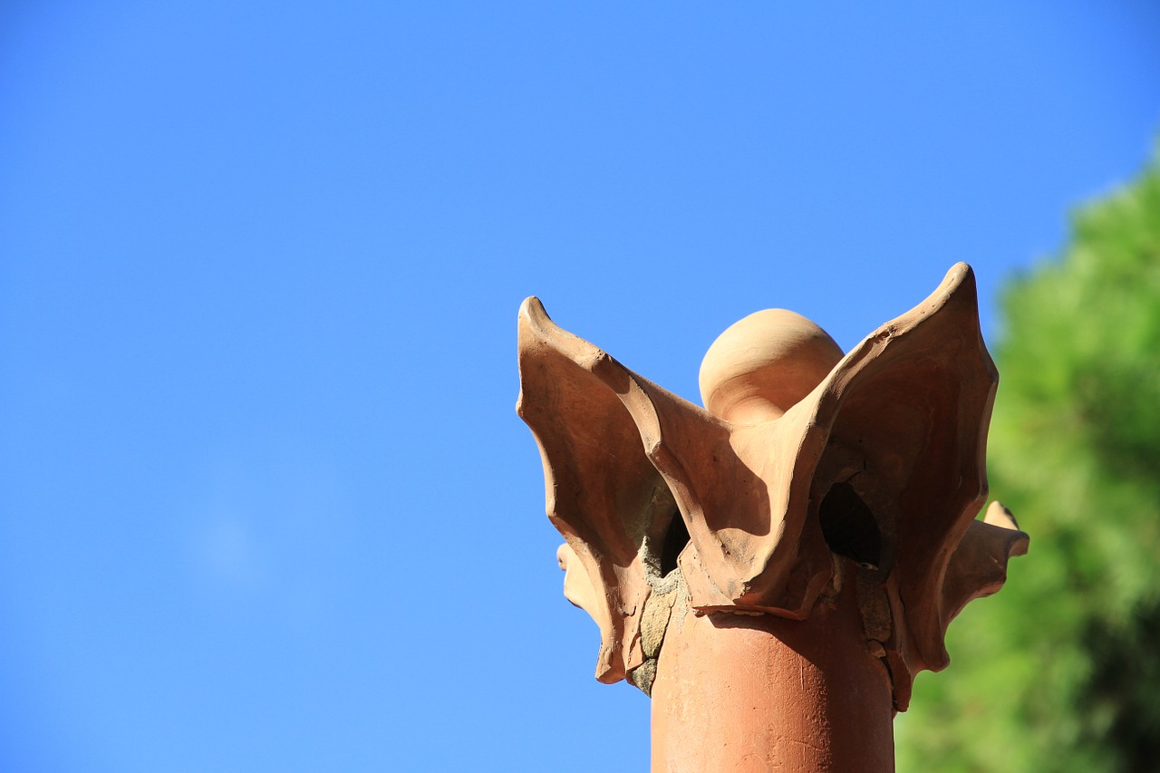 chimney sky blue free photo