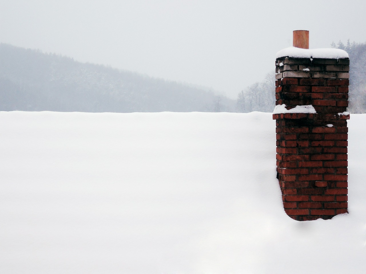 chimney snow white free photo