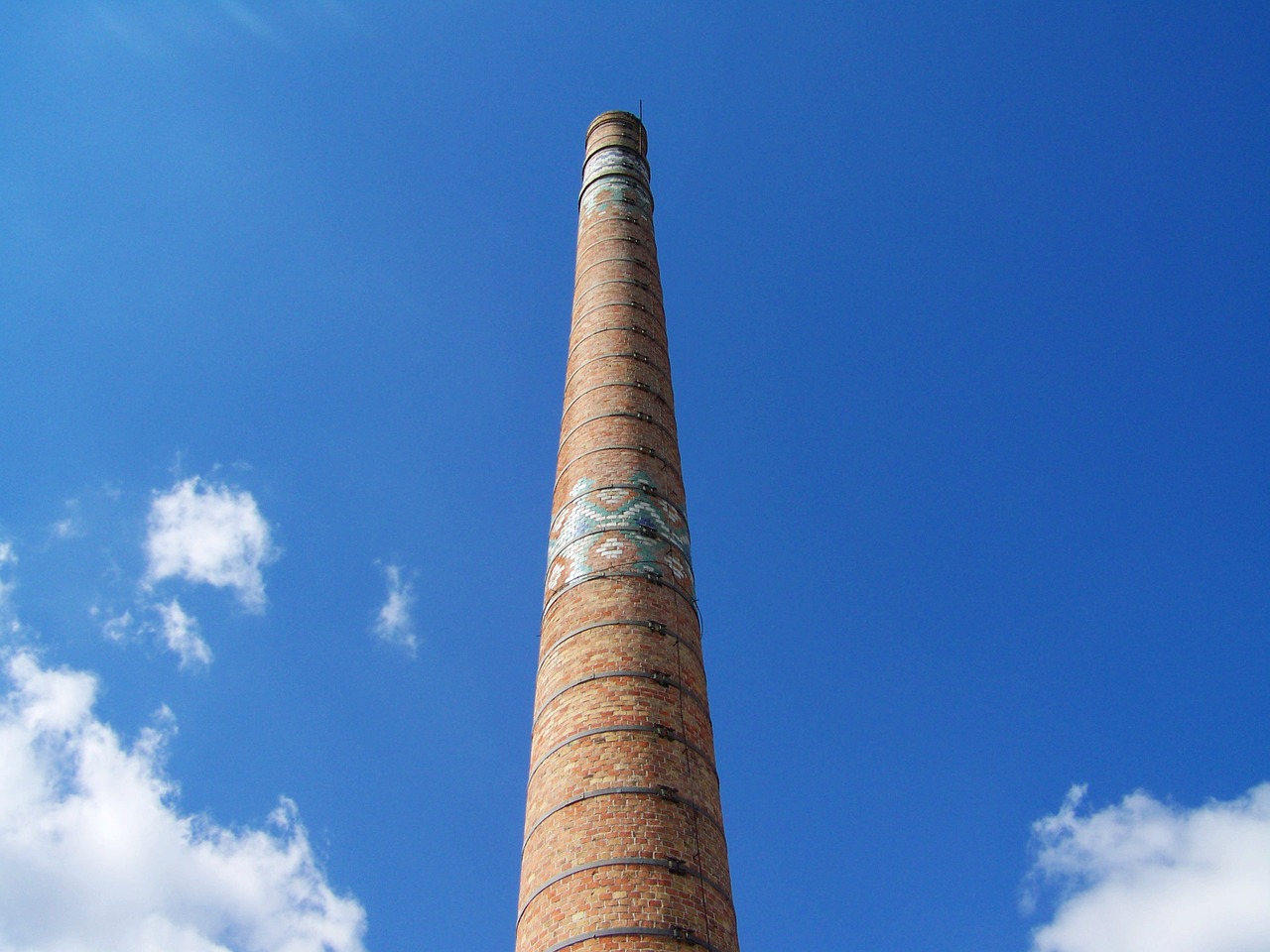 chimney blue sky zsolnay factory free photo