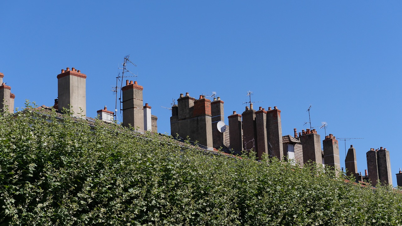 chimneys roofs roof free photo