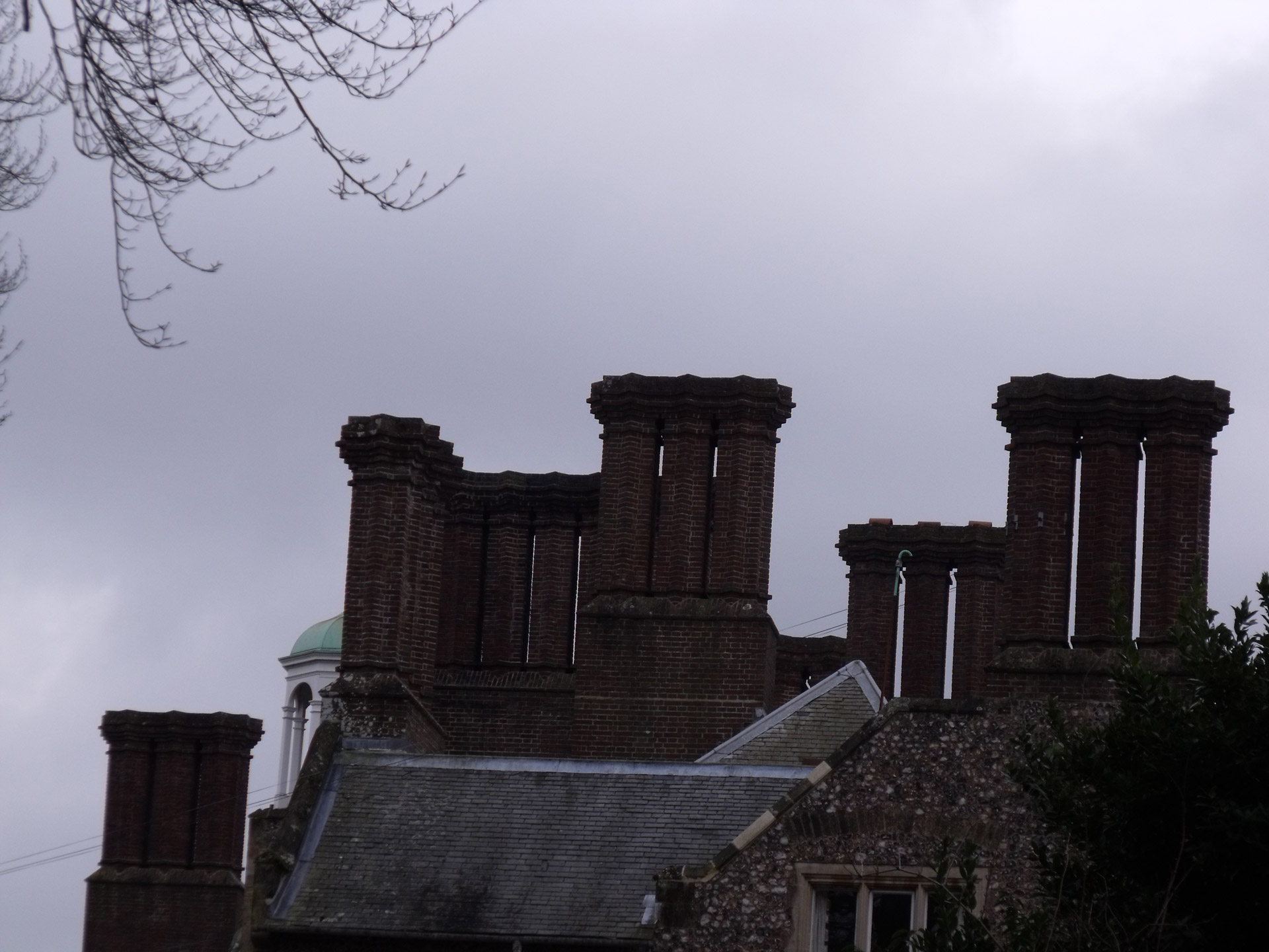 gothic tudor chimneys smokestack structure free photo
