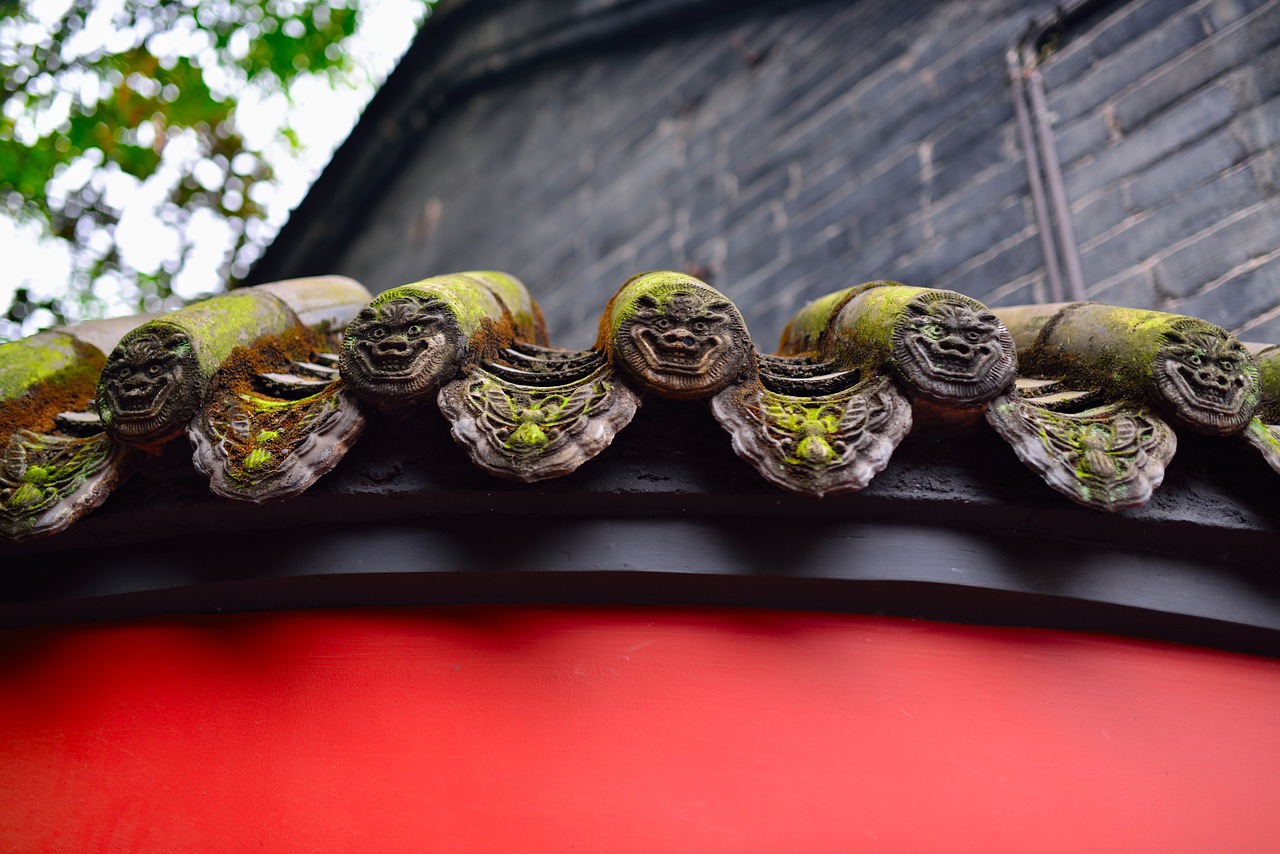 china traditional building red wall free photo