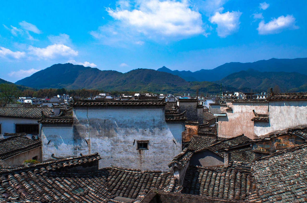 china rooftop architecture free photo