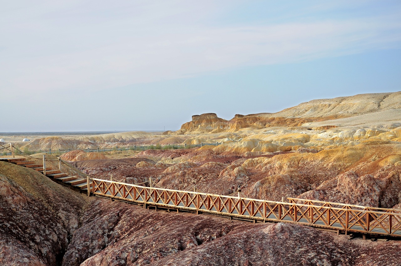 china xinjiang colorful beach the scenery free photo