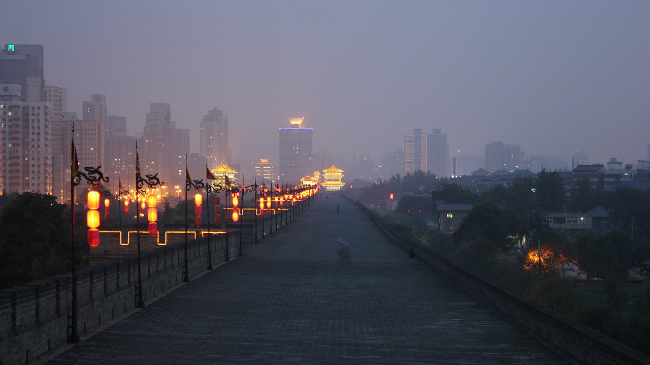 china night lights free photo