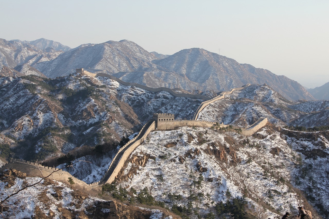 china great wall winter free photo