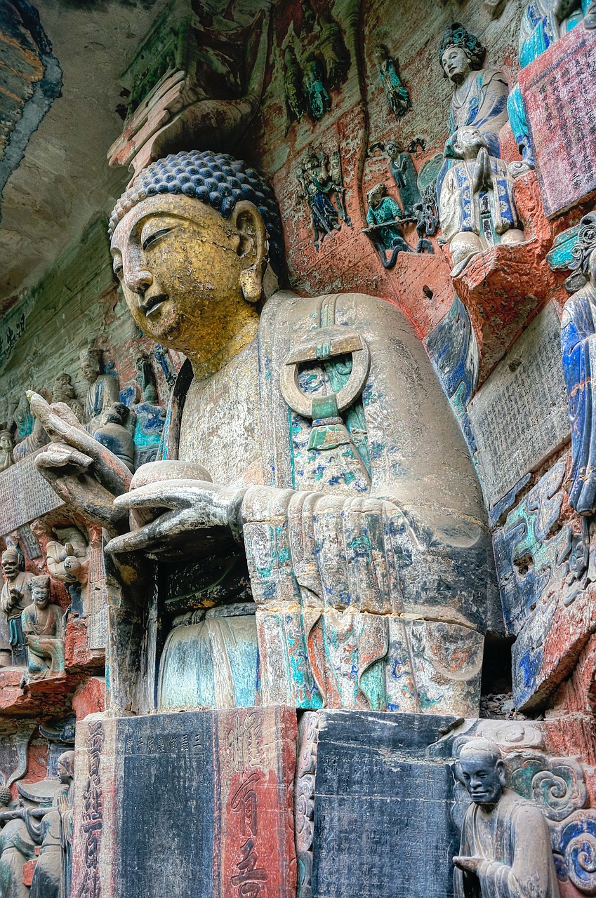 china buddha cave temples to free photo