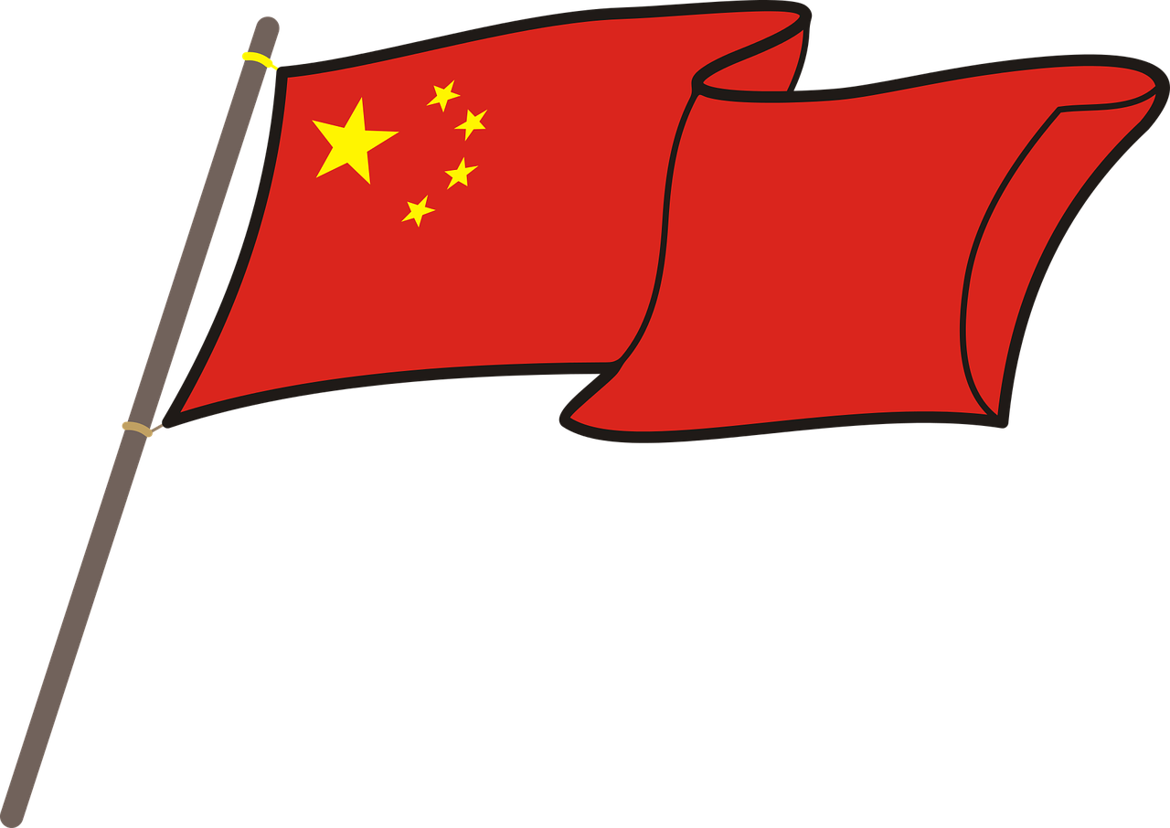 china flag graphics free photo