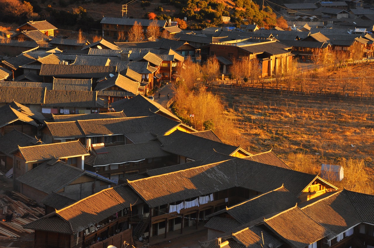 china lugu lake on the village free photo