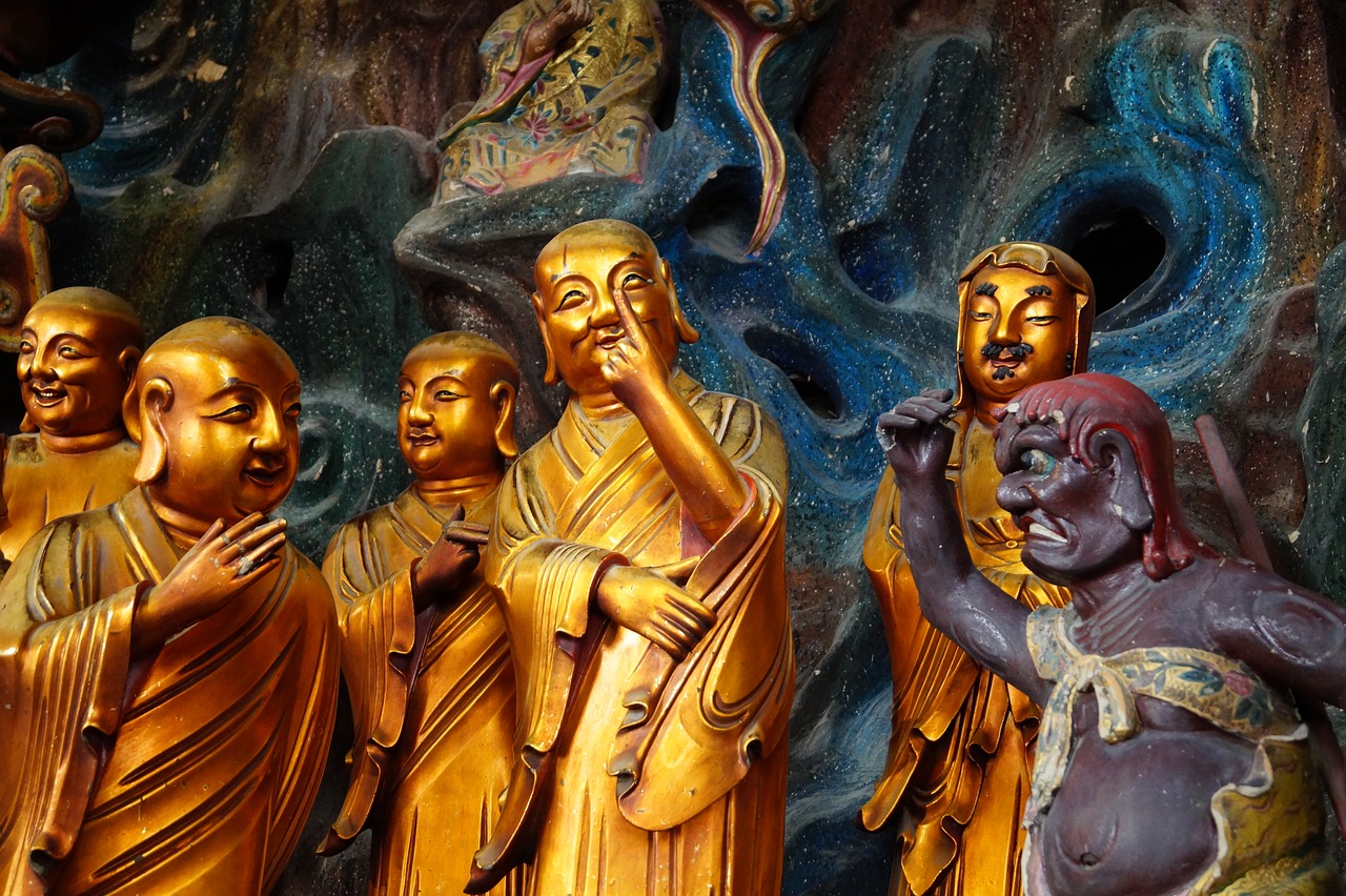 china buddhism sculpture free photo