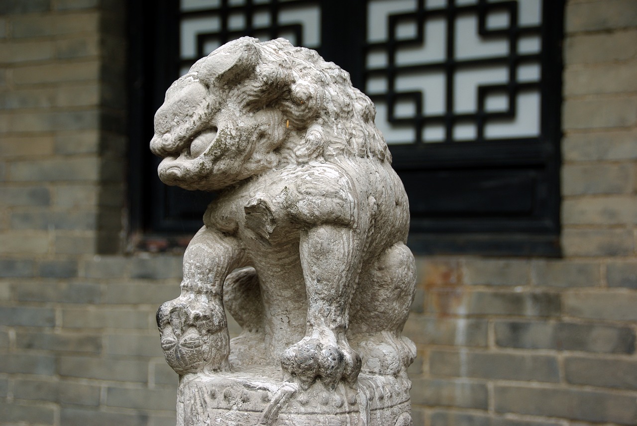 china  x'ian  lion free photo