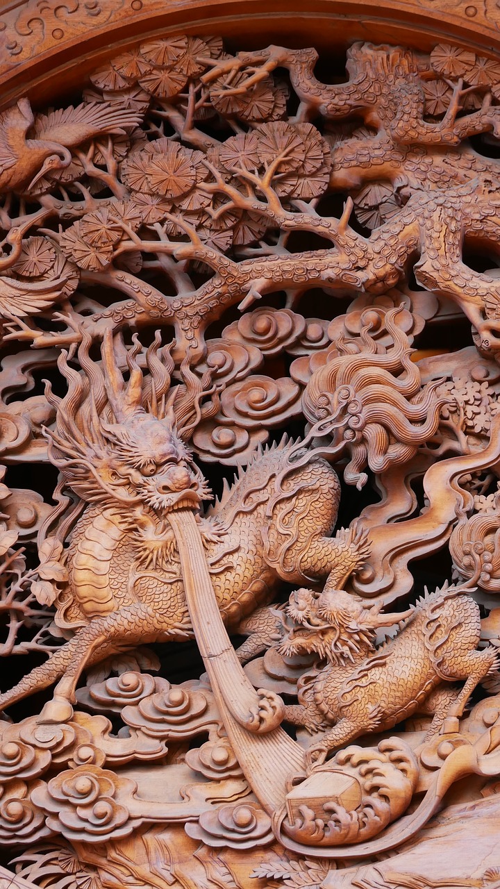 china  dragon  wood free photo