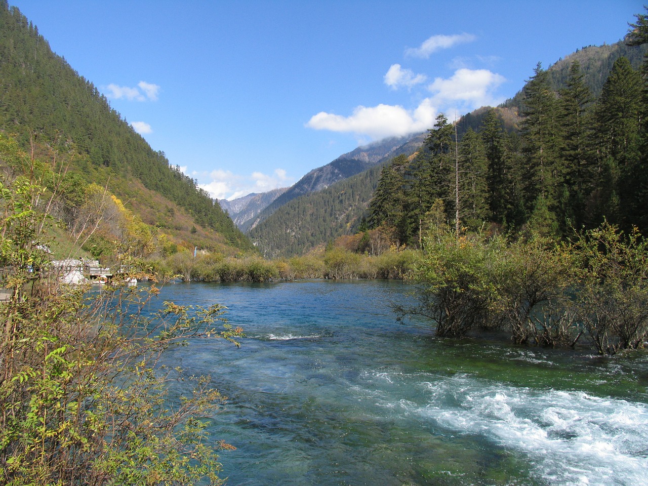 china lake landscape free photo