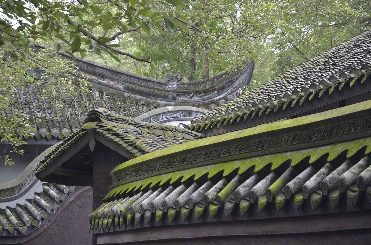 china  stone wall  green free photo