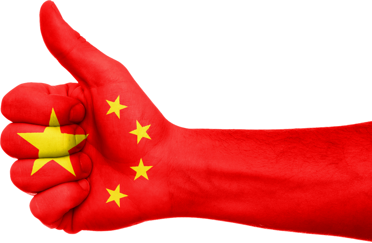 china flag hand free photo