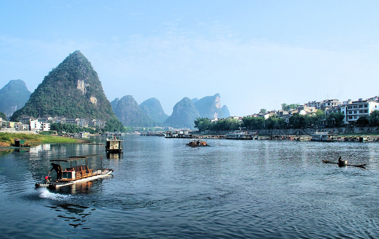 china li river rafts free photo