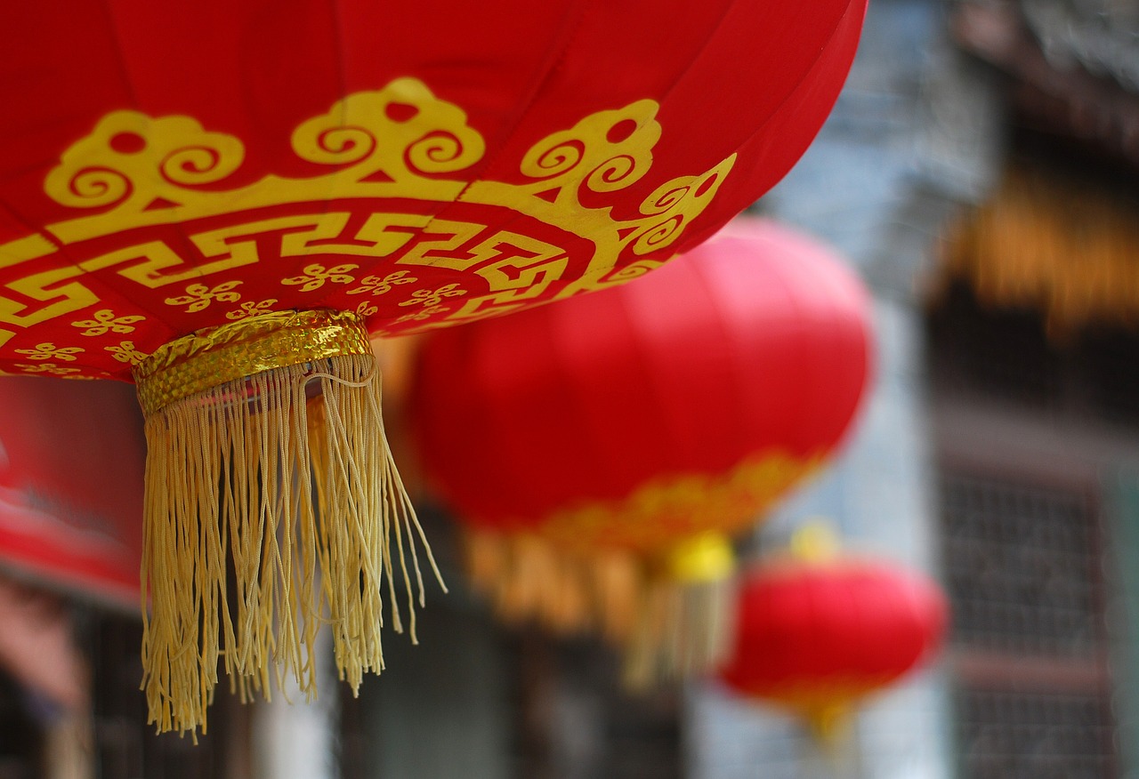 china red lantern festive free photo