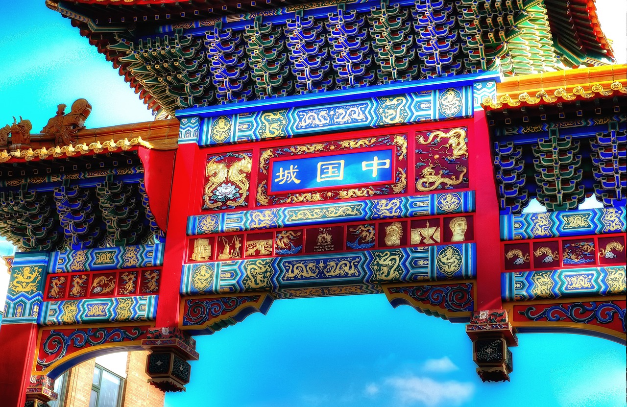 china town market sign free photo