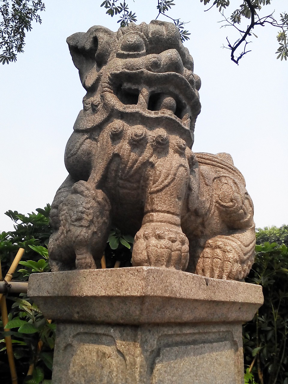 china wind lions culture free photo