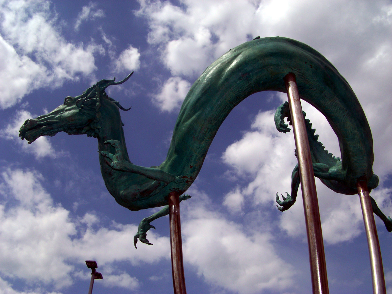 chinatown dragon statue free photo