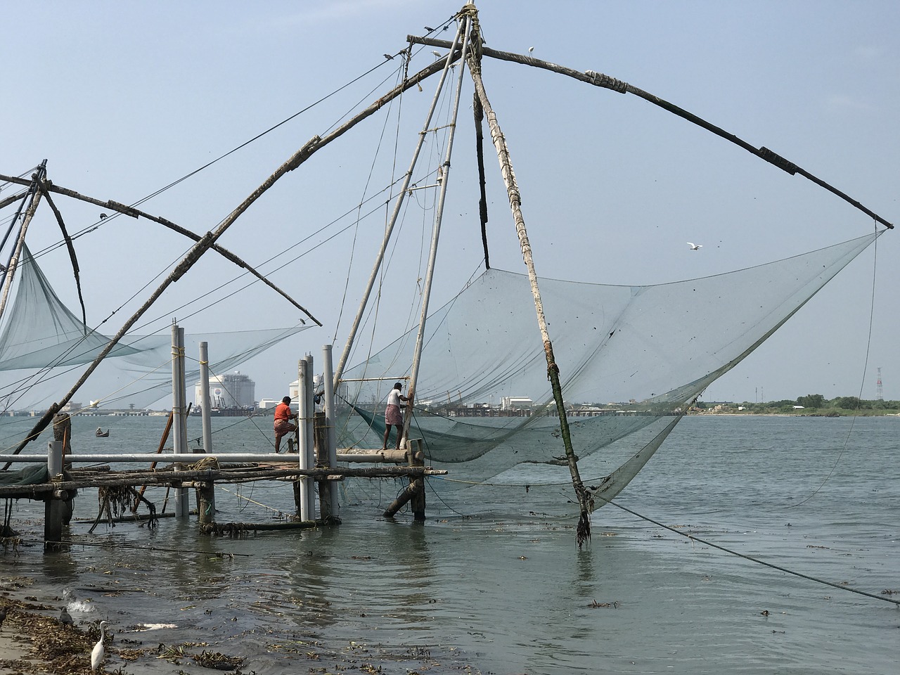 chinese fishing nets free photo