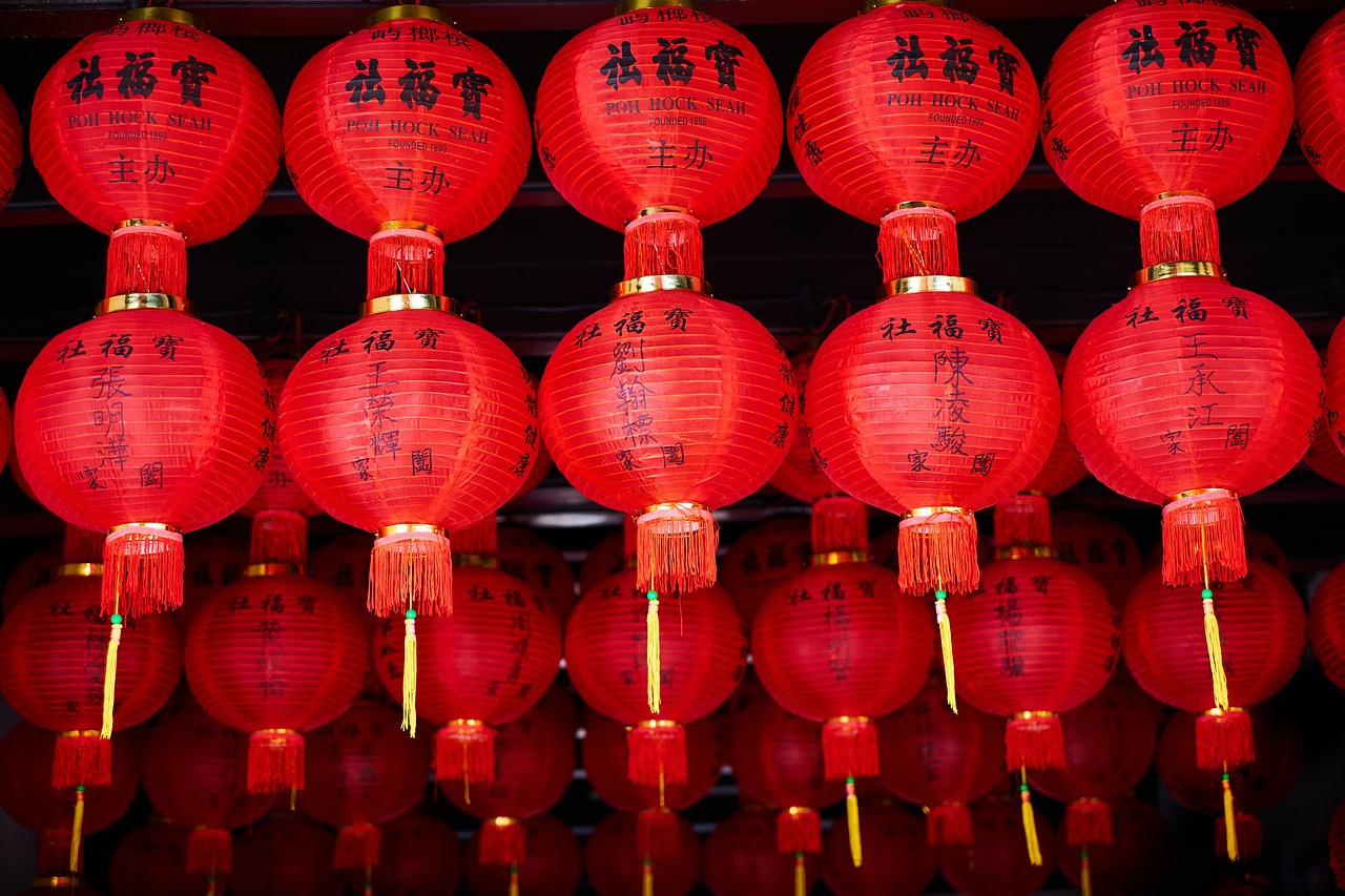 chinese red lamp free photo