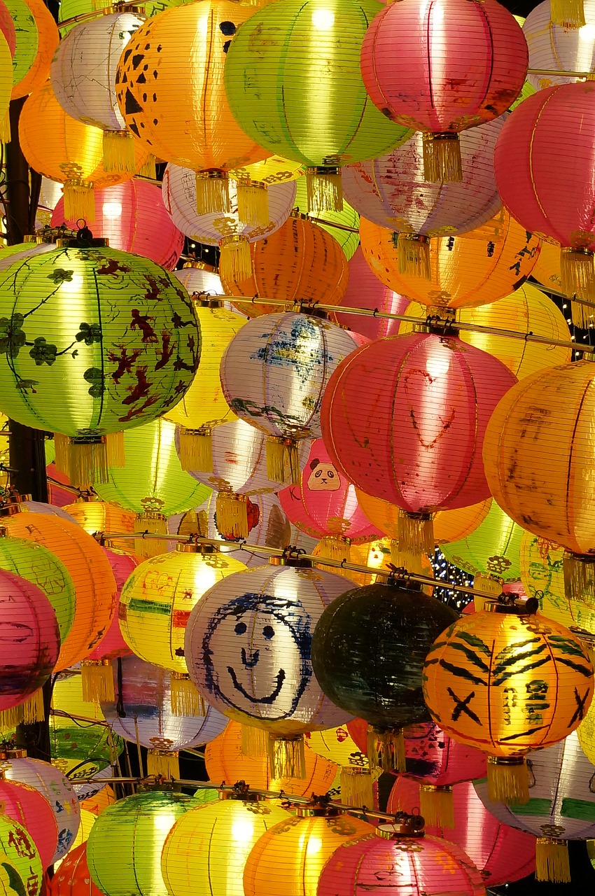 chinese lantern colorful free photo