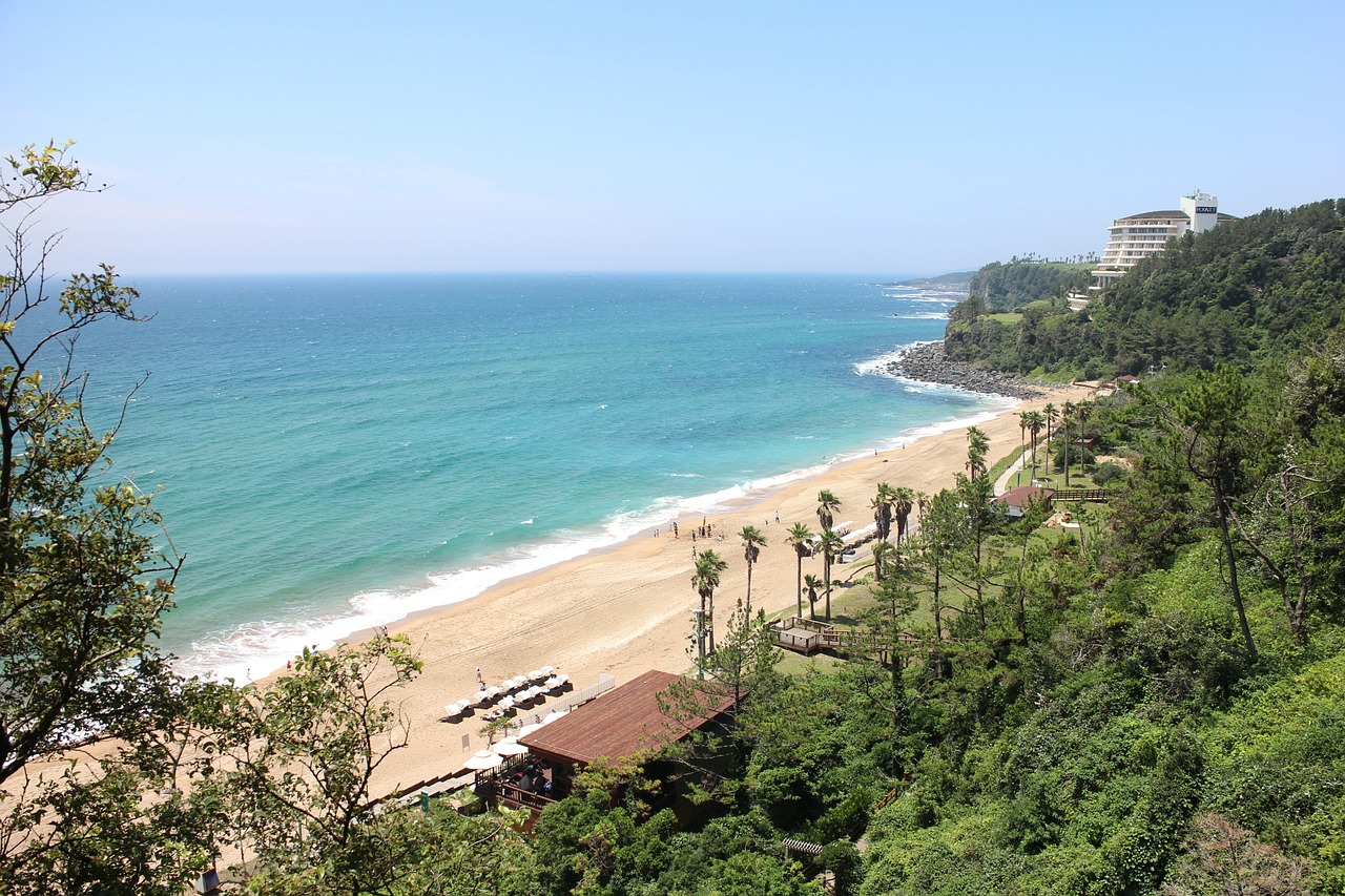chinese jeju hotels private beach free photo