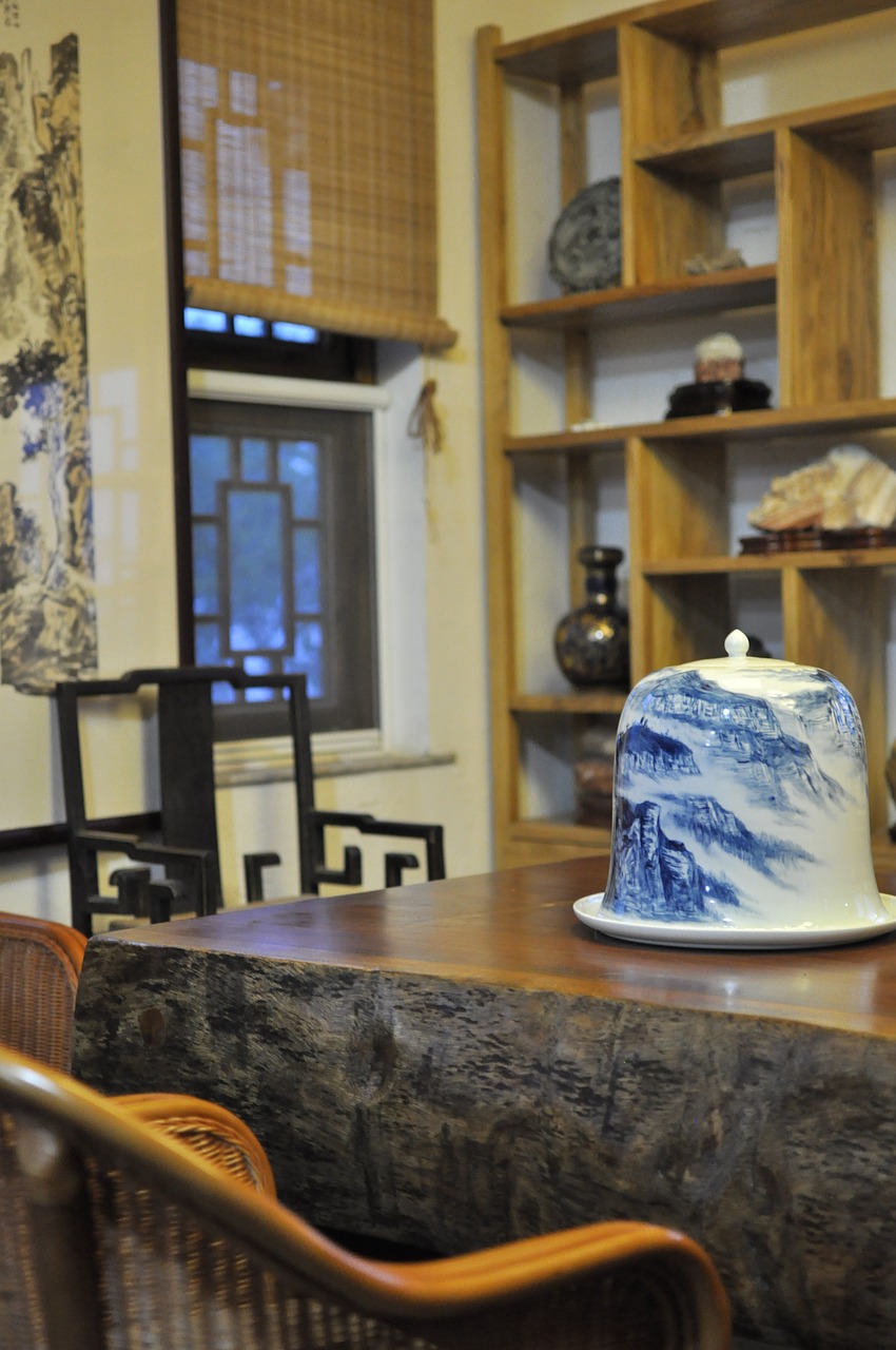 chinese style tea house indoor free photo