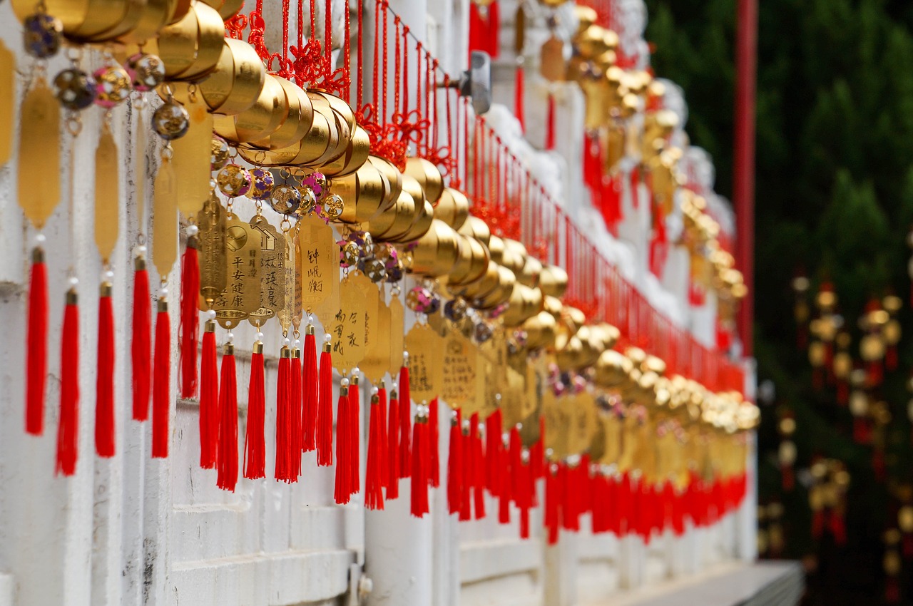 chinese temple  hanging  taiwan free photo