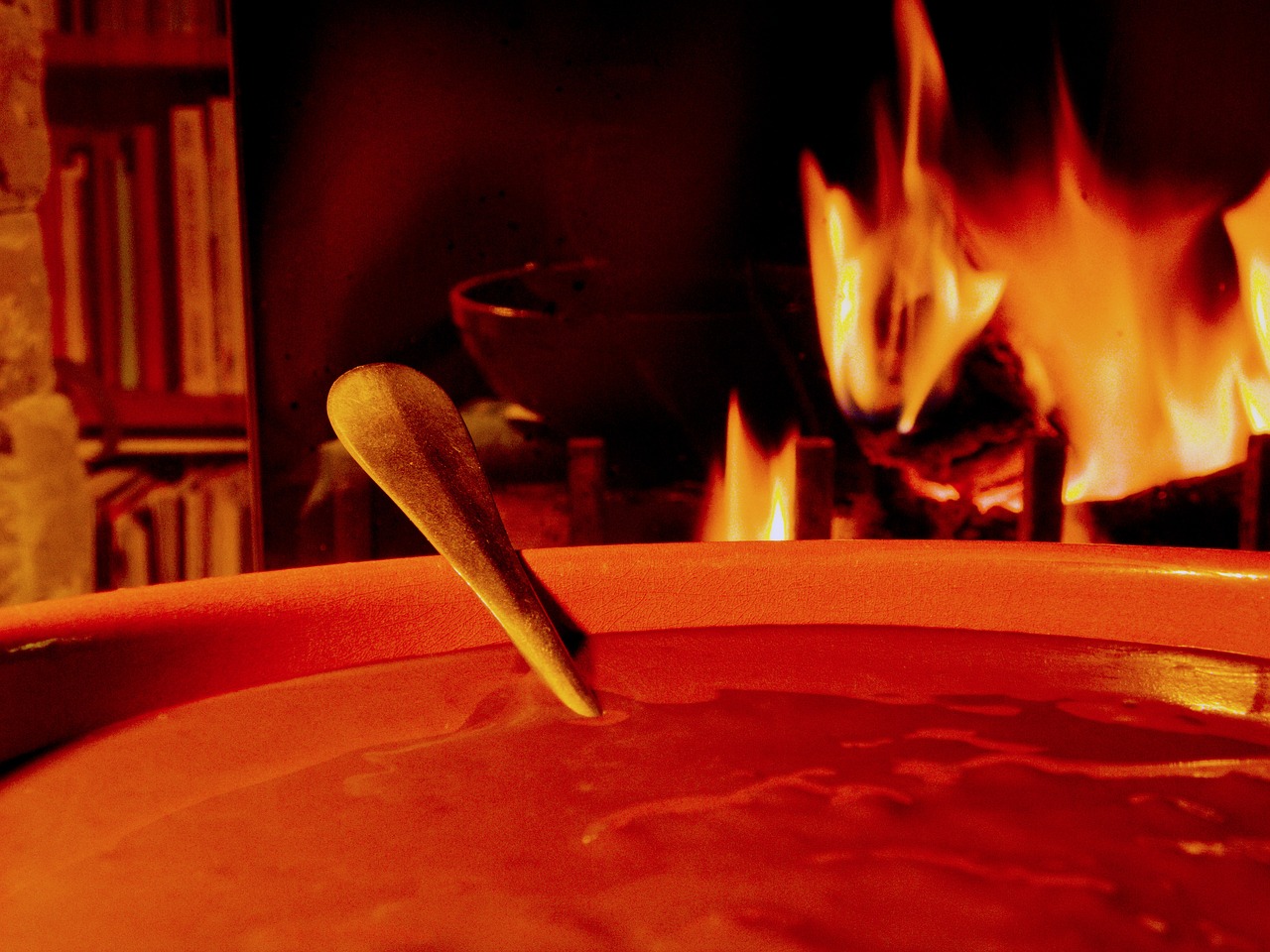 chocolate fire fireplace free photo