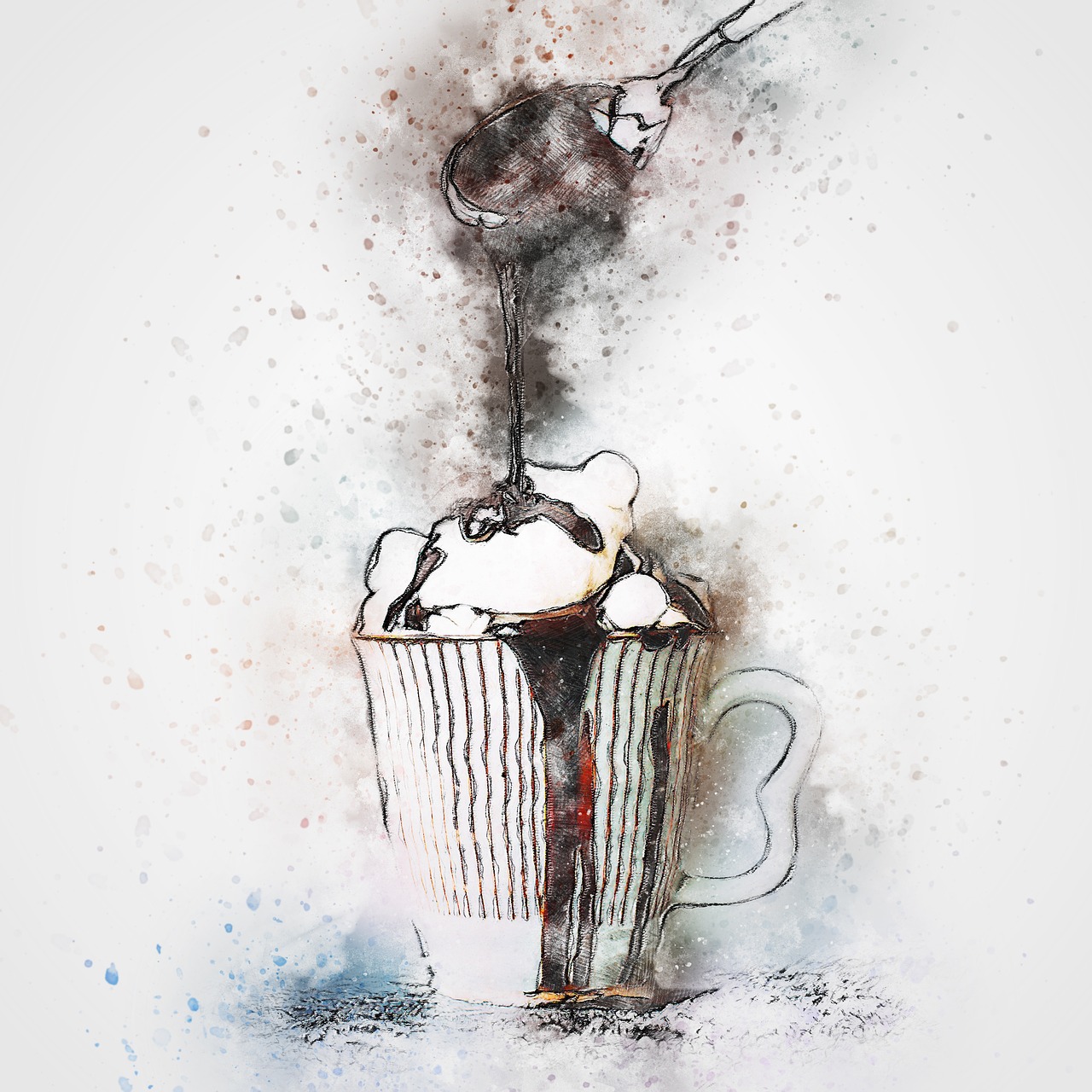 chocolate drink art free photo