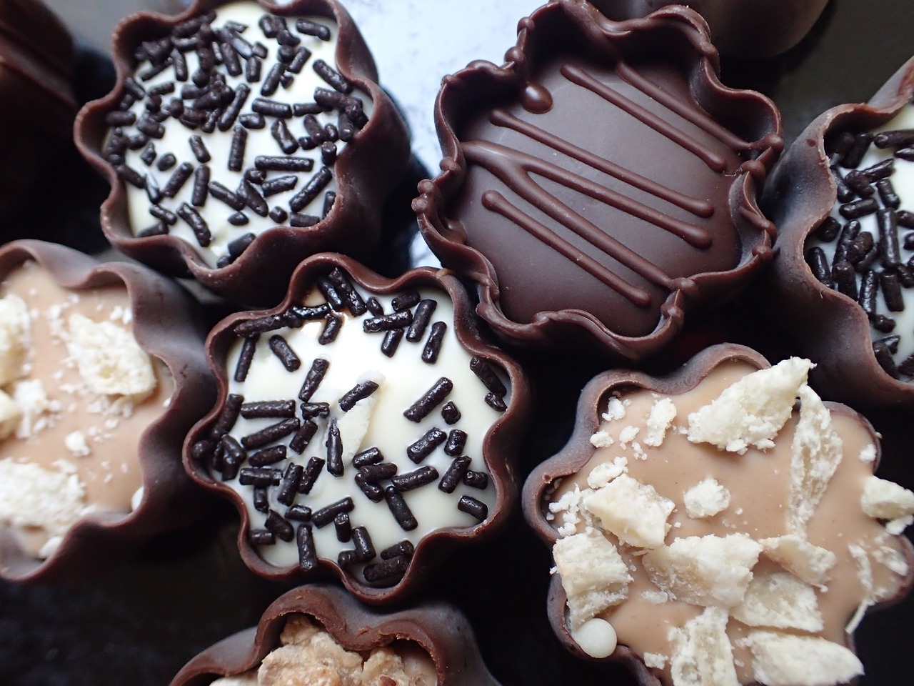 chocolate bonbons pralines caramel nougat free photo