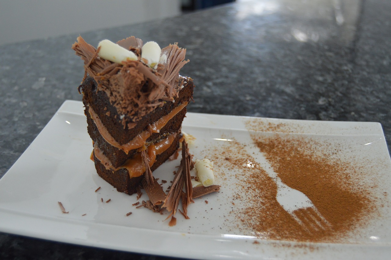 chocolate cake dessert slice free photo