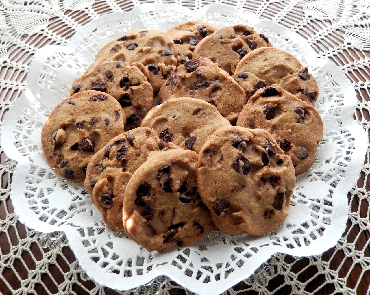 chocolate chip cookies butter sugar free photo