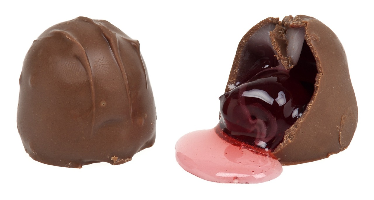 chocolate covered cherries candy syrup free photo