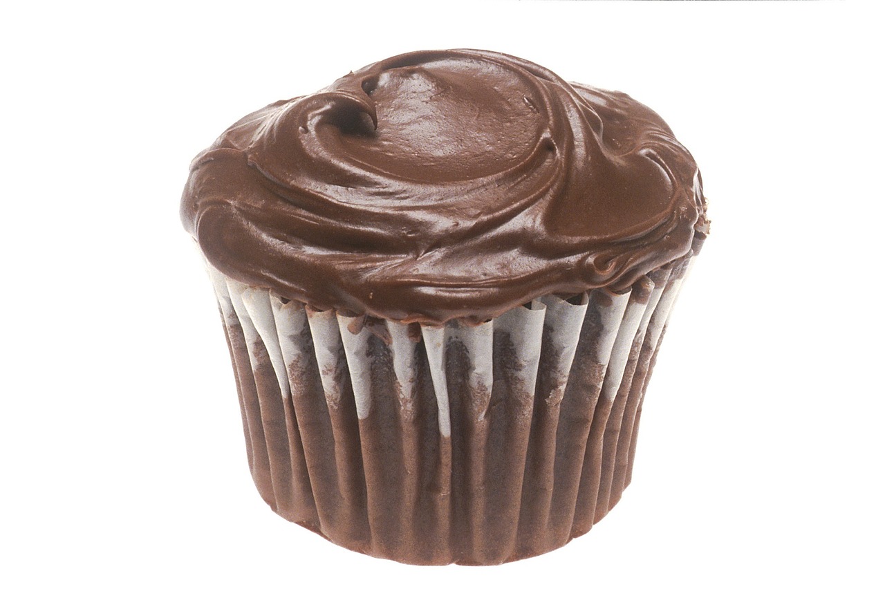 chocolate cupcake chocolate icing dessert free photo