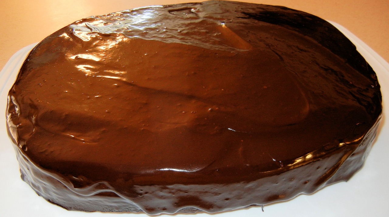 chocolate ganache pound cake dessert food free photo