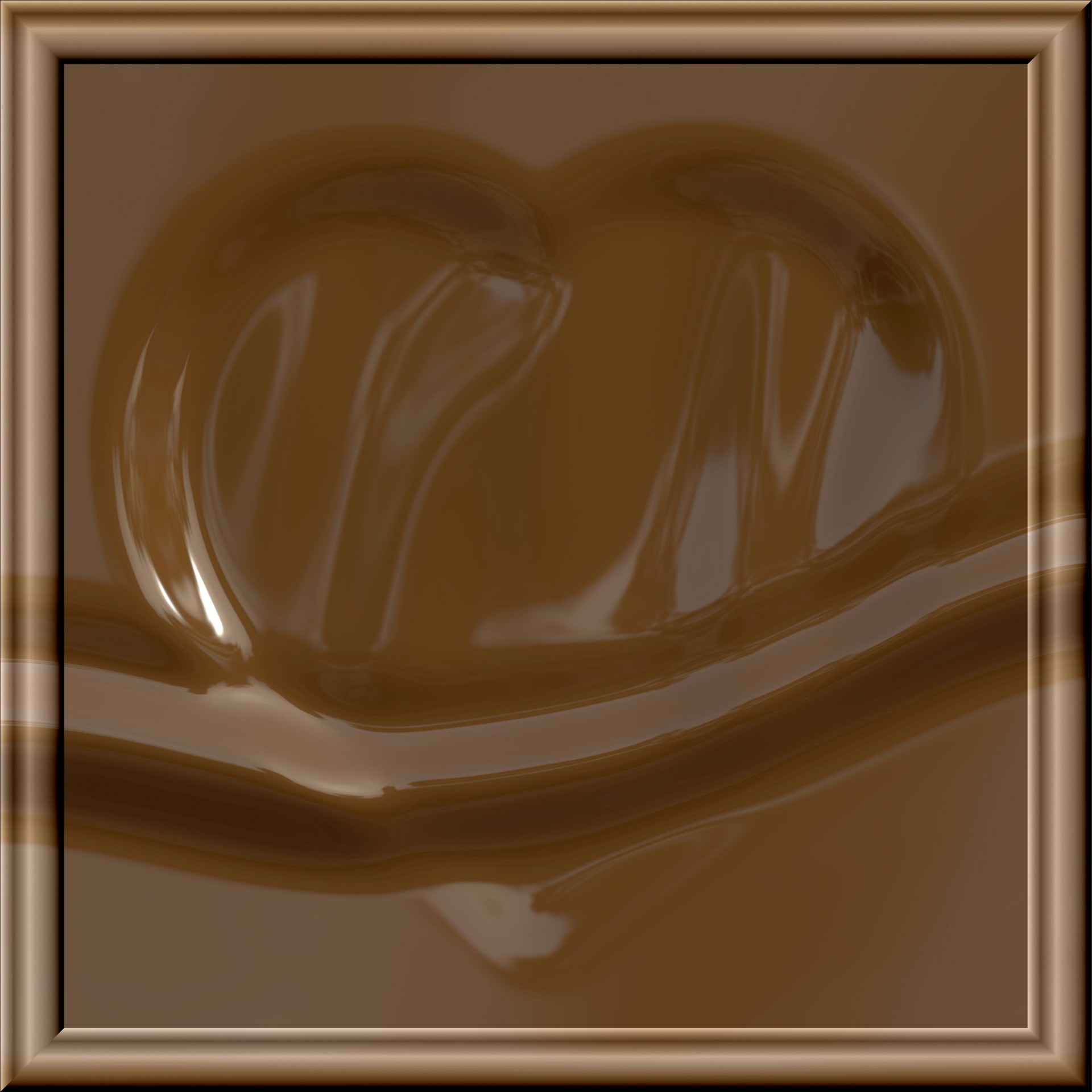 chocolate heart 3d free photo