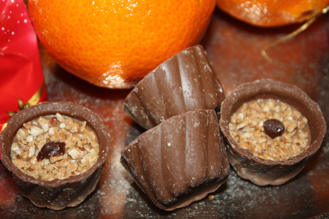 chocolates tangerines delicious free photo