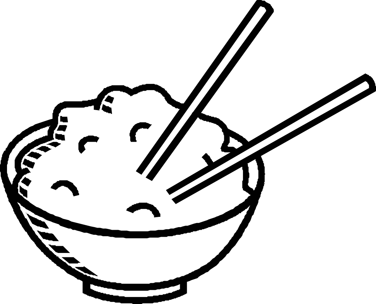 chopsticks chinese food bowl free photo