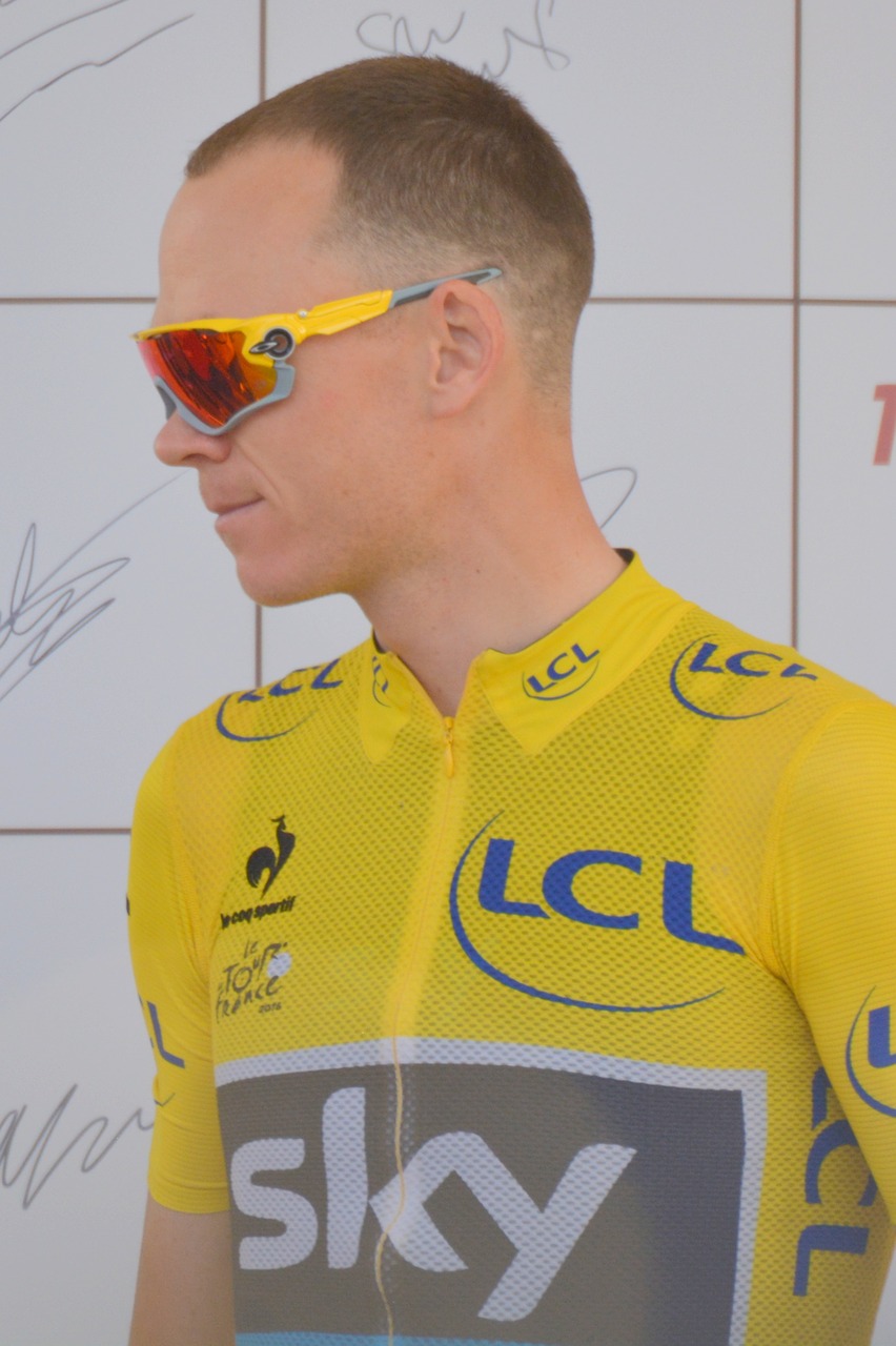 chris froome champion yellow jersey free photo