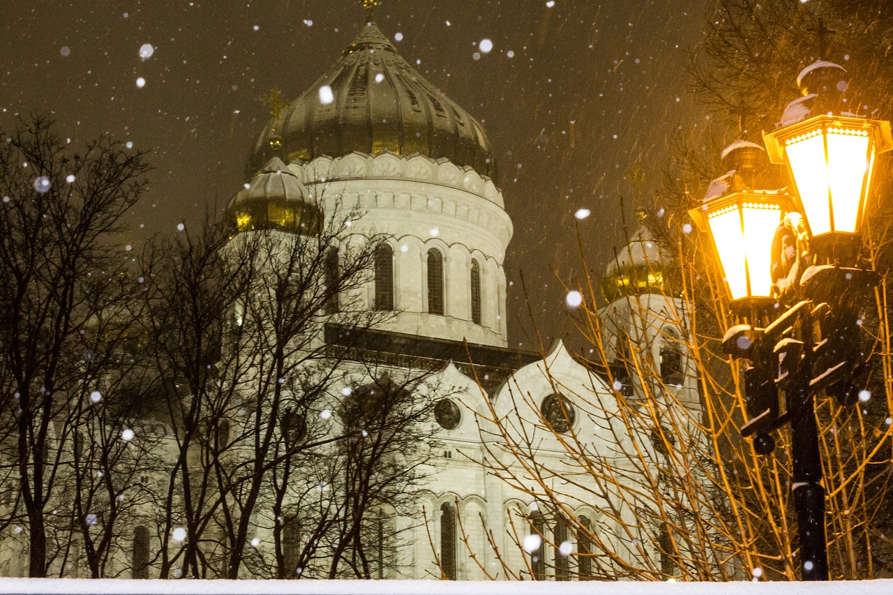 christ the savior cathedral moscow christmas free photo