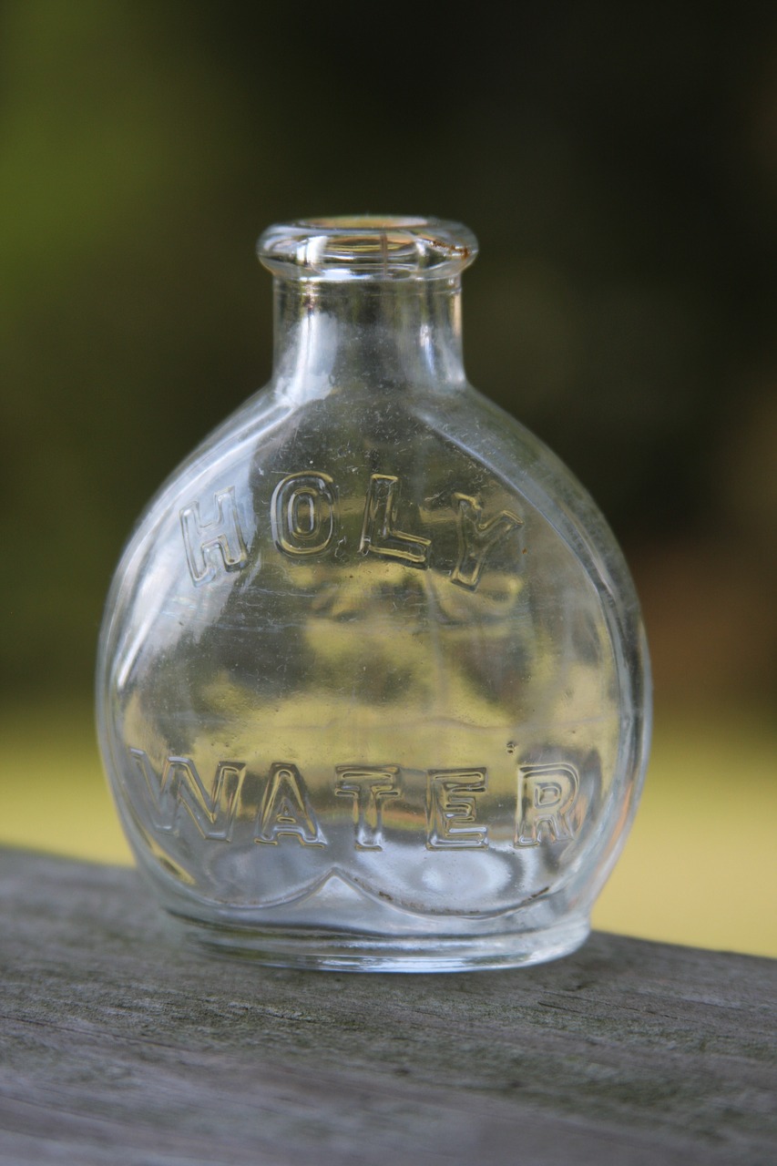 christian jar holy water religious free photo