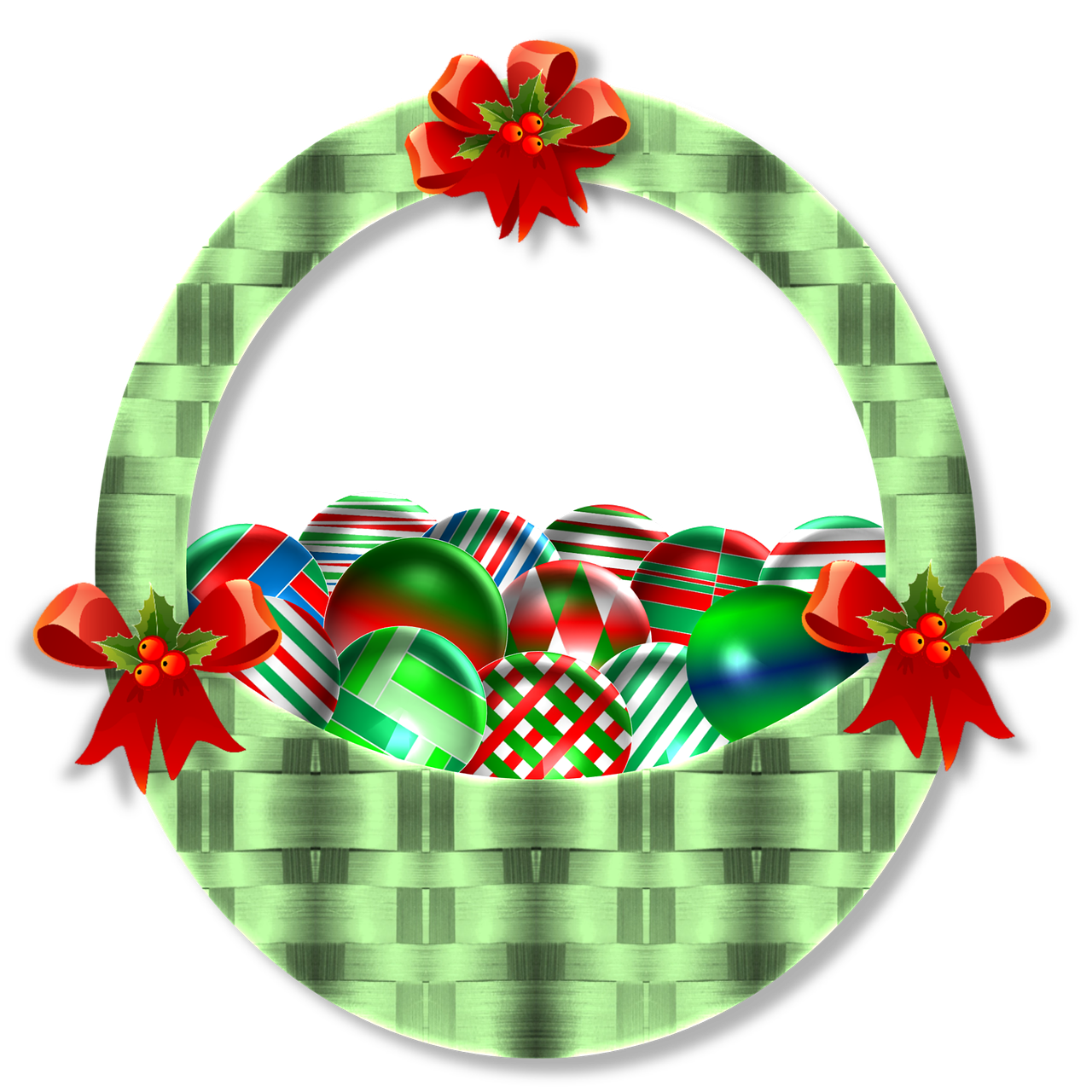 christmas basket ornaments free photo