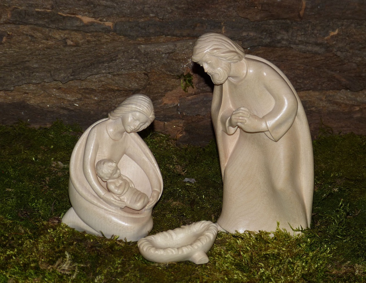 christmas advent nativity scene free photo