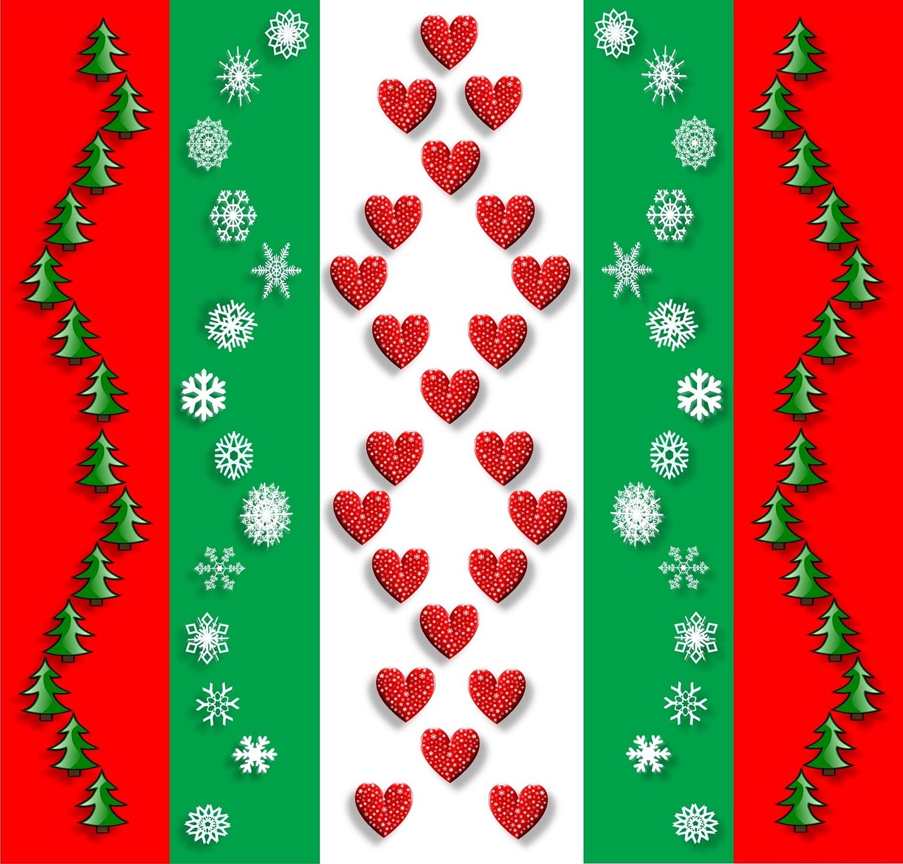 christmas snowflakes christmas trees free photo