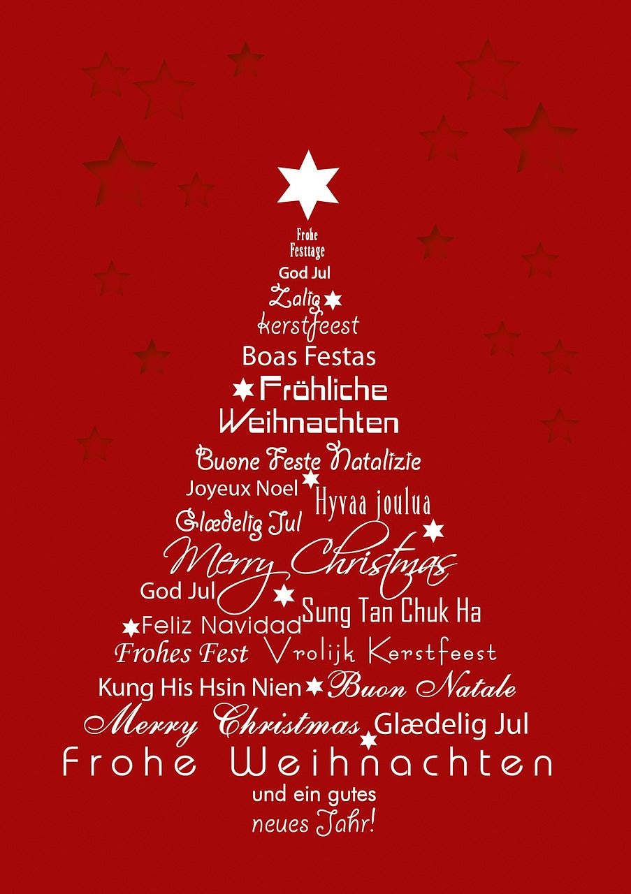 christmas christmas different languages christmas tree free photo