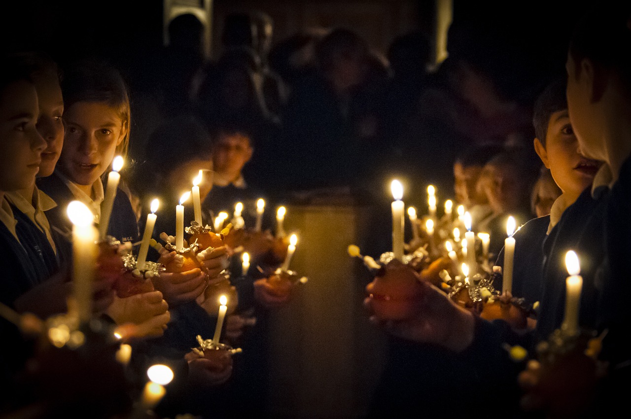 christmas children candle free photo